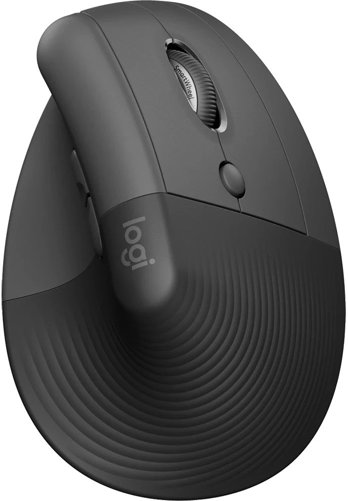 Мышь беспроводная Logitech Lift Graphite (910-006473); Bluetooth/2,4 Ггц; USB; оптический; 400-4000 dpi; 6 кнопок; колесо-кнопка; 1xAA; графитовый