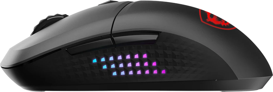 Мышь игровая MSI VERSA 300 ELITE WIRELESS Black (S12-4301290-CLA); USB + (BT/2.4 Ггц); оптический; 26000 dpi; 6 кнопок; колесо-кнопка; встроенный акку