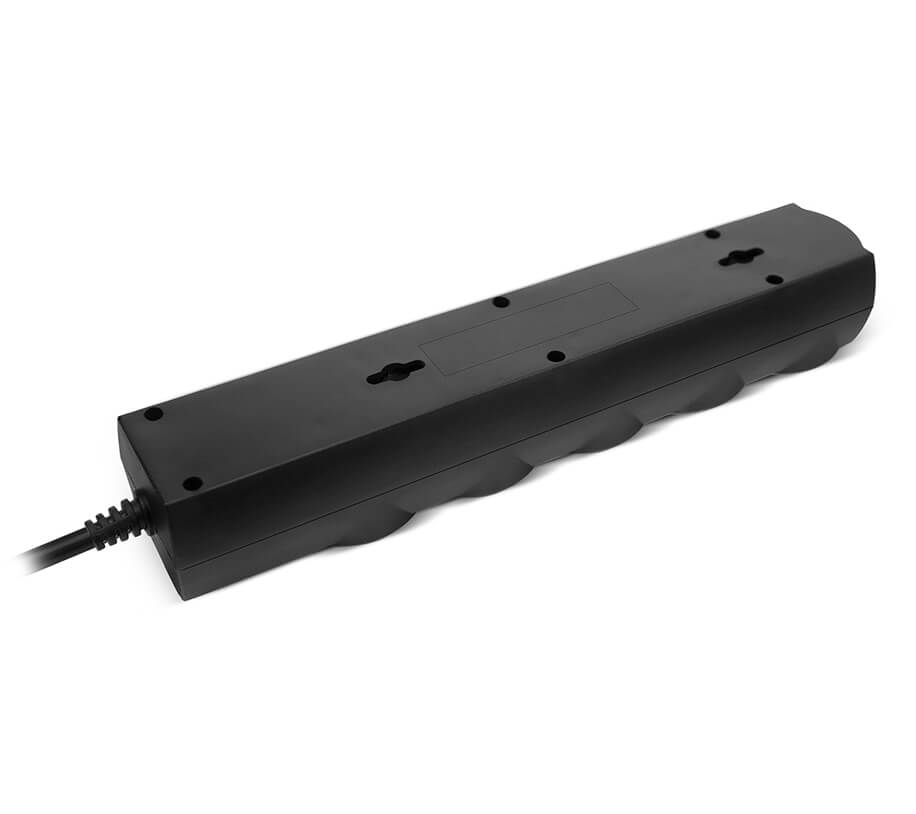 Сетевой фильтр CBR CSF 2505-3.0 Black PC; 3,0 м; 5 евро-розеток; 10 А; 2200 Вт; 90 Дж; черный