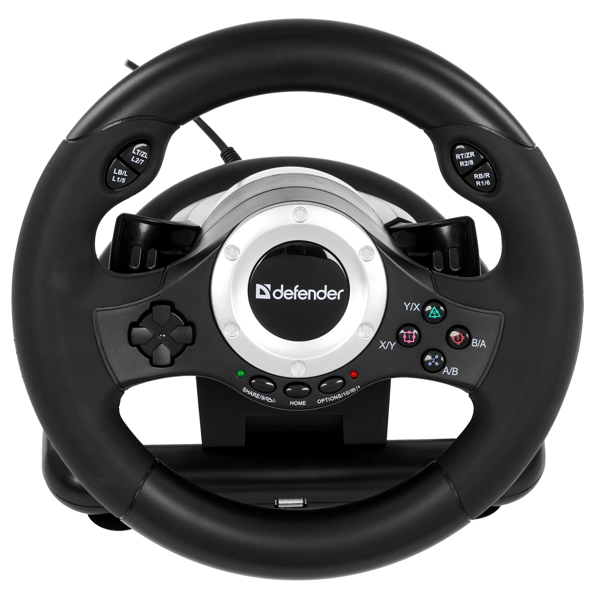 Руль Defender TURBO PRO (64291***); проводной; газ/тормоз; PC,PS3,PS4,XBOX One/Series X/S,Nintendo S