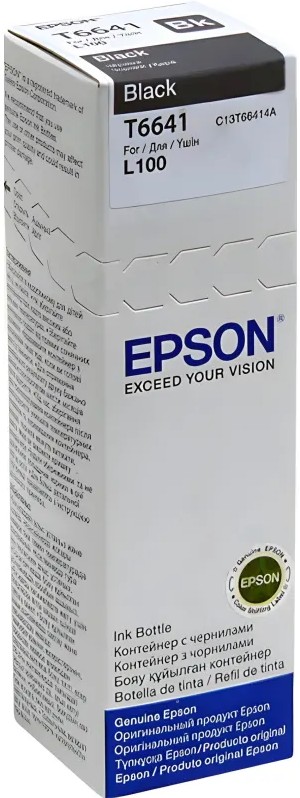 Контейнер Epson T6641 (C13T664198); L100/L200; 70 мл; черный (black)