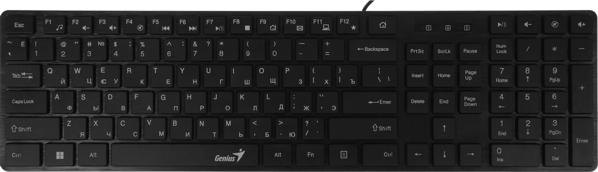 Комплект Genius SlimStar C126 (31330007402***); проводной; USB; мембранная; оптическая; 1000 dpi; черный