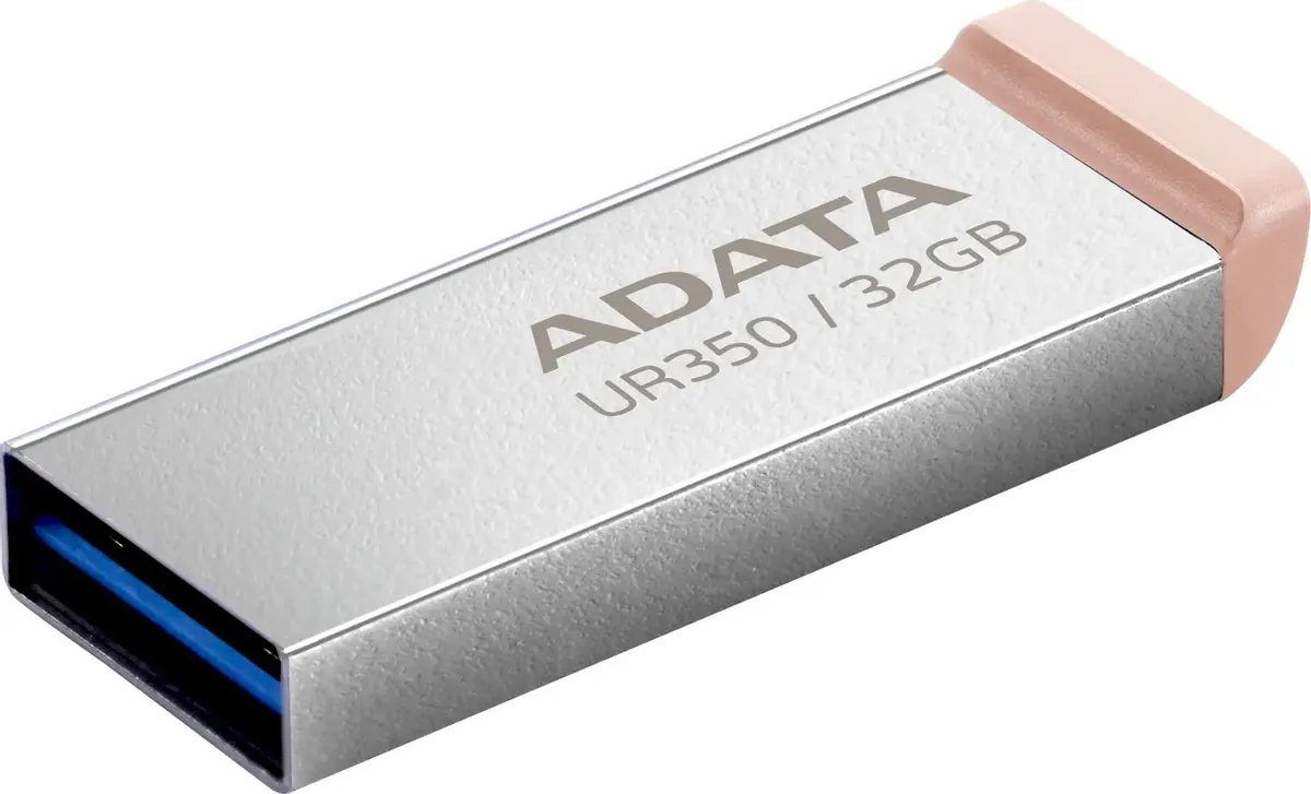 Накопитель USB-флэш 32 ГБ A-Data UR350 (UR350-32G-RSR/BG); USB 3.2 Gen 1; моноблок; метелл