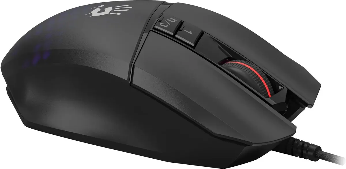 Мышь игровая A4Tech Bloody W65 Max Mini Black (W65 MAX MINI HONEYCOMB); USB; оптический; 12000 dpi; 9 кнопок; колесо-кнопка; чёрный