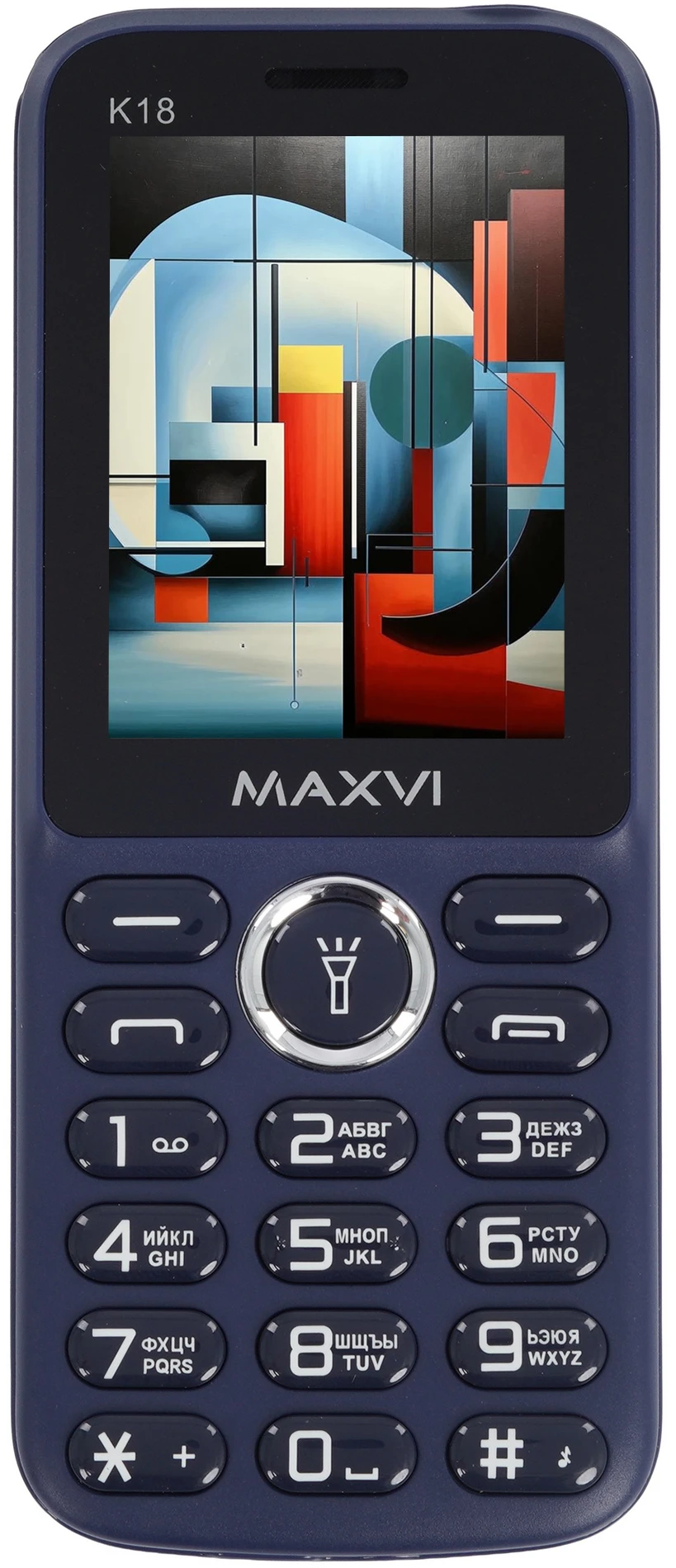 Мобильный телефон Maxvi K18 синий; 2.4"; TFT; 320x240; 1.3 Мп; 32 Мб/32 Мб; 800 мА/ч