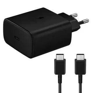 Зарядное устройство Samsung (EP-TA845); 1 USB порт (Type-C); 45 Вт; с кабелем; черный