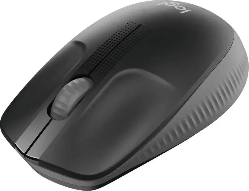 Мышь беспроводная Logitech M190 Black+Gray (910-005905***); 2.4 ГГц; USB; оптический; 1000 dpi; 3 кнопки; колесо-кнопка; 1хАА; чёрный + серый