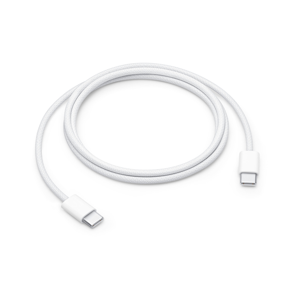 Кабель Type-C/Type-C Apple USB-C to USB-C Cable 1m Nylon (MW493ZM/A), 6А, 60 Вт, нейлоновая оплётка, 1 м, белый