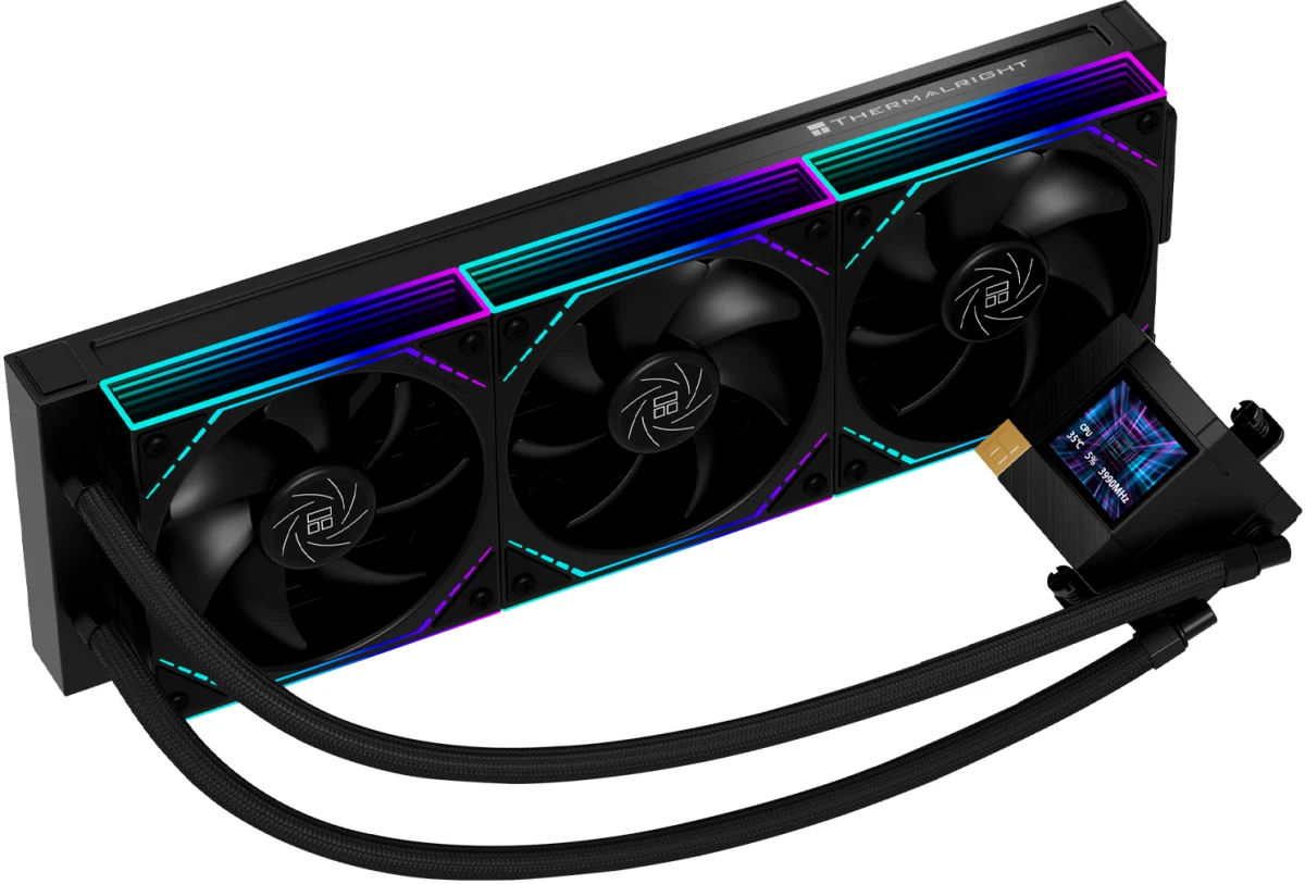 Система жидкостного охлаждения 360 мм Thermalright Core Matrix 360 Vision ARGB Black (C-MATRIX-VISION-BL-360-ARGB); активная; 3 вентилятора; 2000 об/м