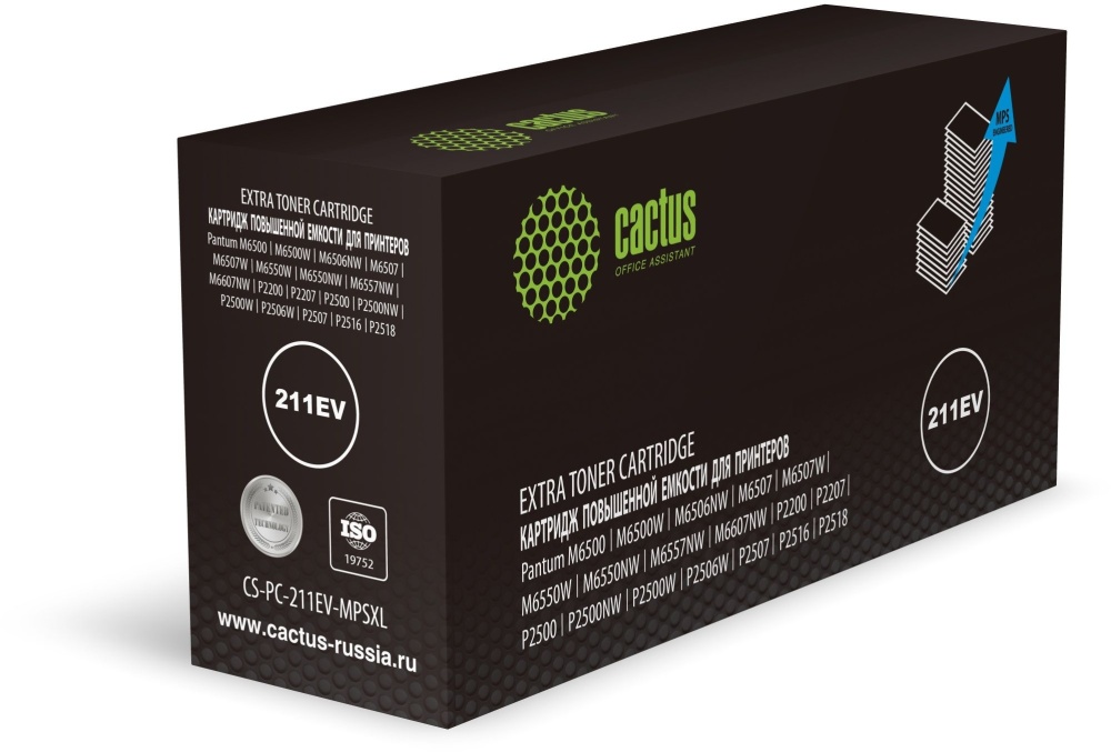 Картридж Cactus CS-PC-211EV-MPSXL; P2200/M6500; 10000 стр при 5%; чёрный