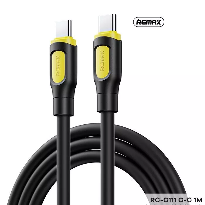 Кабель Type-C/Type-C Remax RC-C111 Black, 3А, 60 Вт, силикон, 1 м, черный