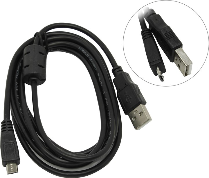 Кабель USB 2.0 USB Type A -> micro USB Type B Belsis BW1431; USB 2.0 Тип A; USB 2.0 Тип B Micro; 1,8 м; серый