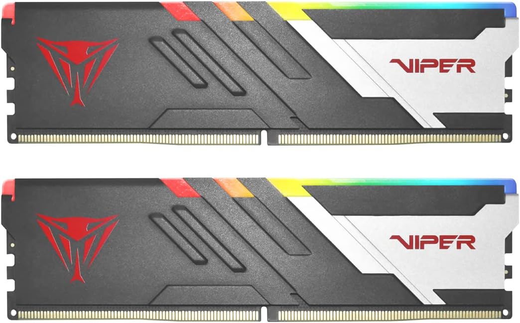 Модуль памяти DDR5 64 Гб (2x32 ГБ) Patriot Viper Venom RGB (PVVR564G600C30K); 6000 МГц; радиаторы; RET
