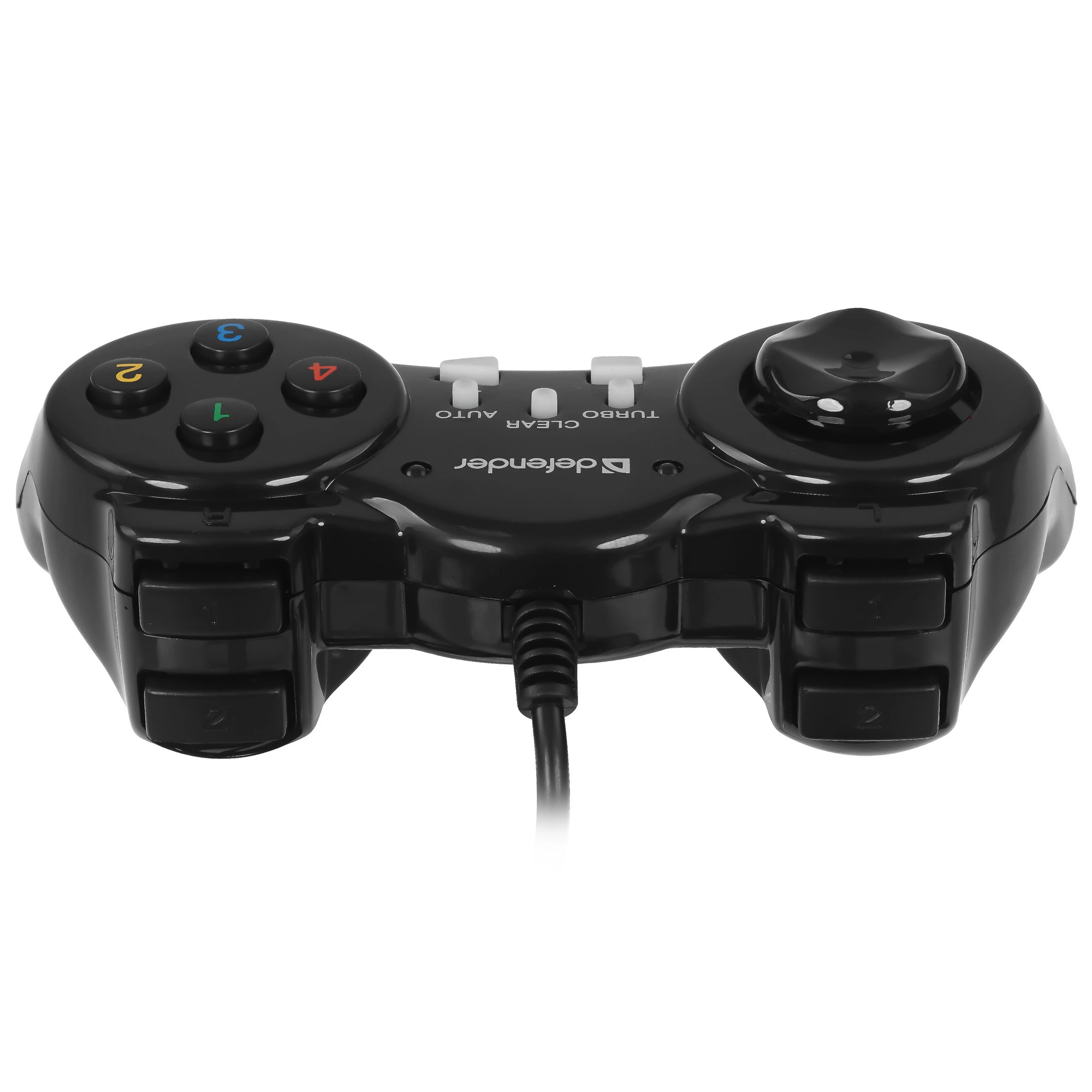 Геймпад проводной Defender Vortex (64249***); ПК (Dinput); 10 кнопок; кнопки Turbo/Clear/Auto; USB; чёрный