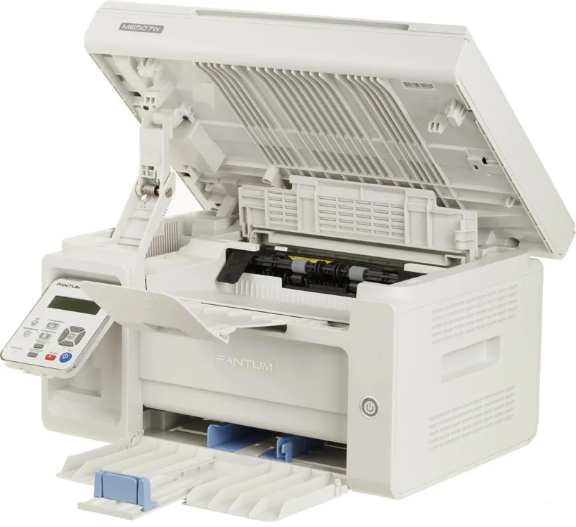 МФУ лазерное Pantum M6507W***; A4; 1200 x 1200 dpi; 22 ч/б, ст/мин; ЖК-экран; USB Hi-Speed, Wi-Fi; 1,6 т/карт, max 20 т/мес, рек 2 т/мес, белый