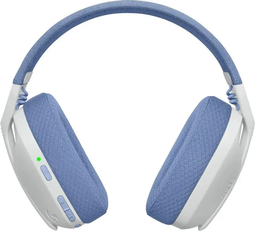 Гарнитура беспроводная Logitech G435 LIGHTSPEED White & Lilac (981-001074***); игровая; Bluetooth/2.4 Ггц; оголовье; 20 - 20 000 Гц; 45 Ом; встроенный