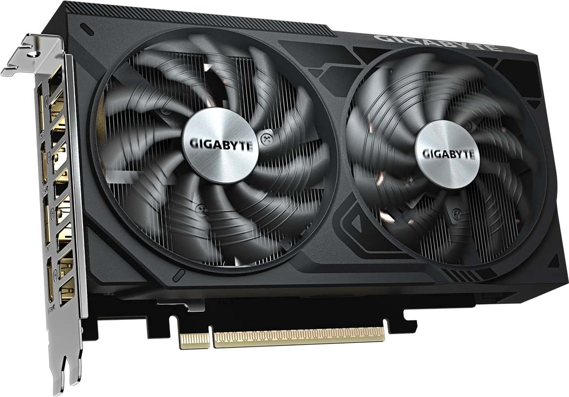 Видеокарта Gigabyte GeForce RTX 5050 WINDFORCE OC V2 8GB (GV-N5050WF2OCV2-8GD); 8 Гб GDDR7; 2317-2587 МГц; 20 ГГц; 128 бит; 1xHDMI, 3xDP; 2-slot; черн