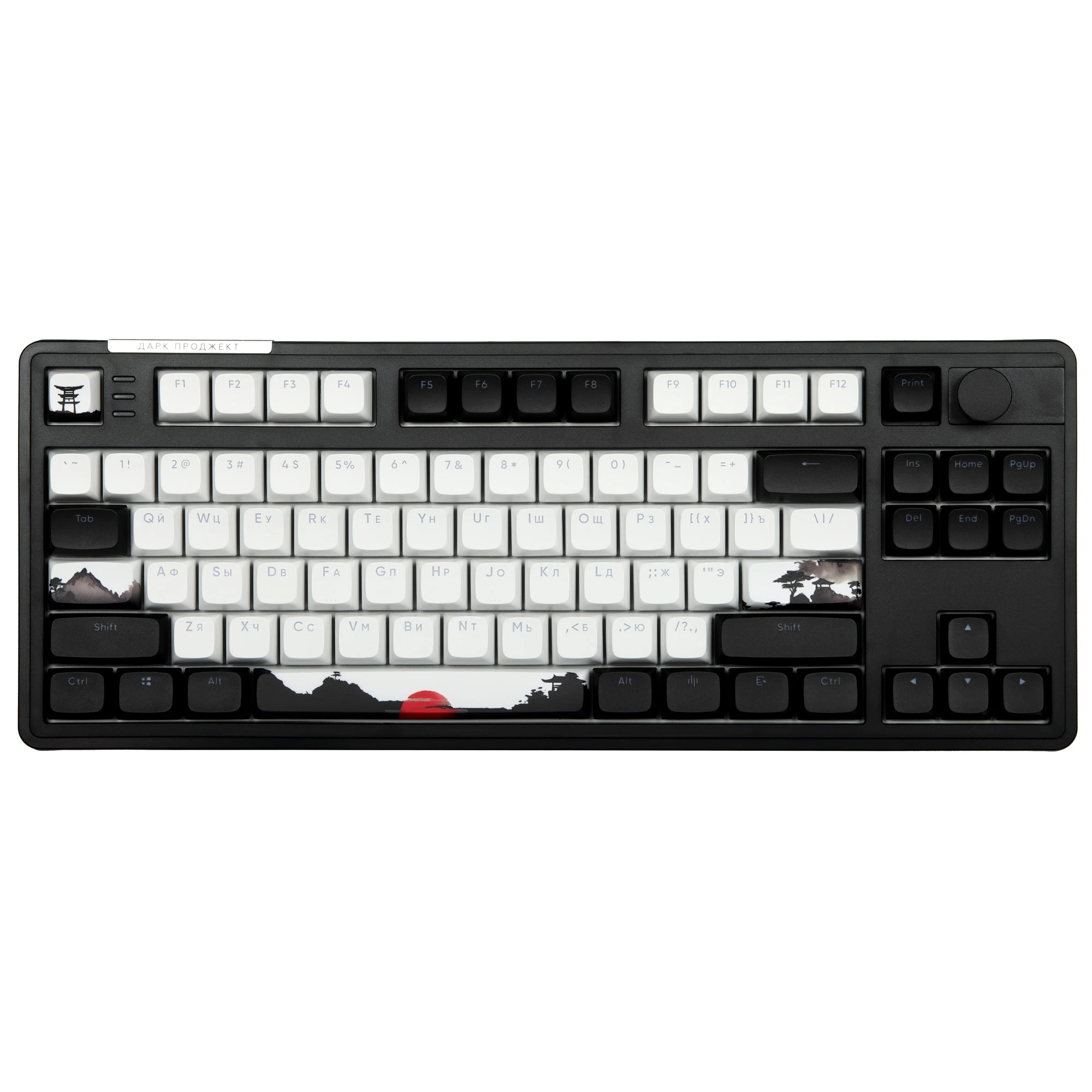 Клавиатура проводная Dark Project KD87A Black (DP-KD87A-000100-GMS); механическая; switch - g3ms Moonstone; 87 клавиш; RGB; 1,8м; чёрный-белый