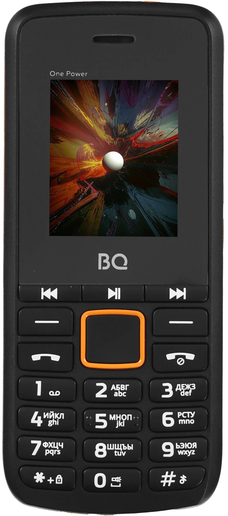 Мобильный телефон BQ One Power (BQ 18462) черный+оранжевый; 1.77"; TFT; 160x128; 0.1 Мп; 32 Мб/32 Мб; 2 000 мА/ч