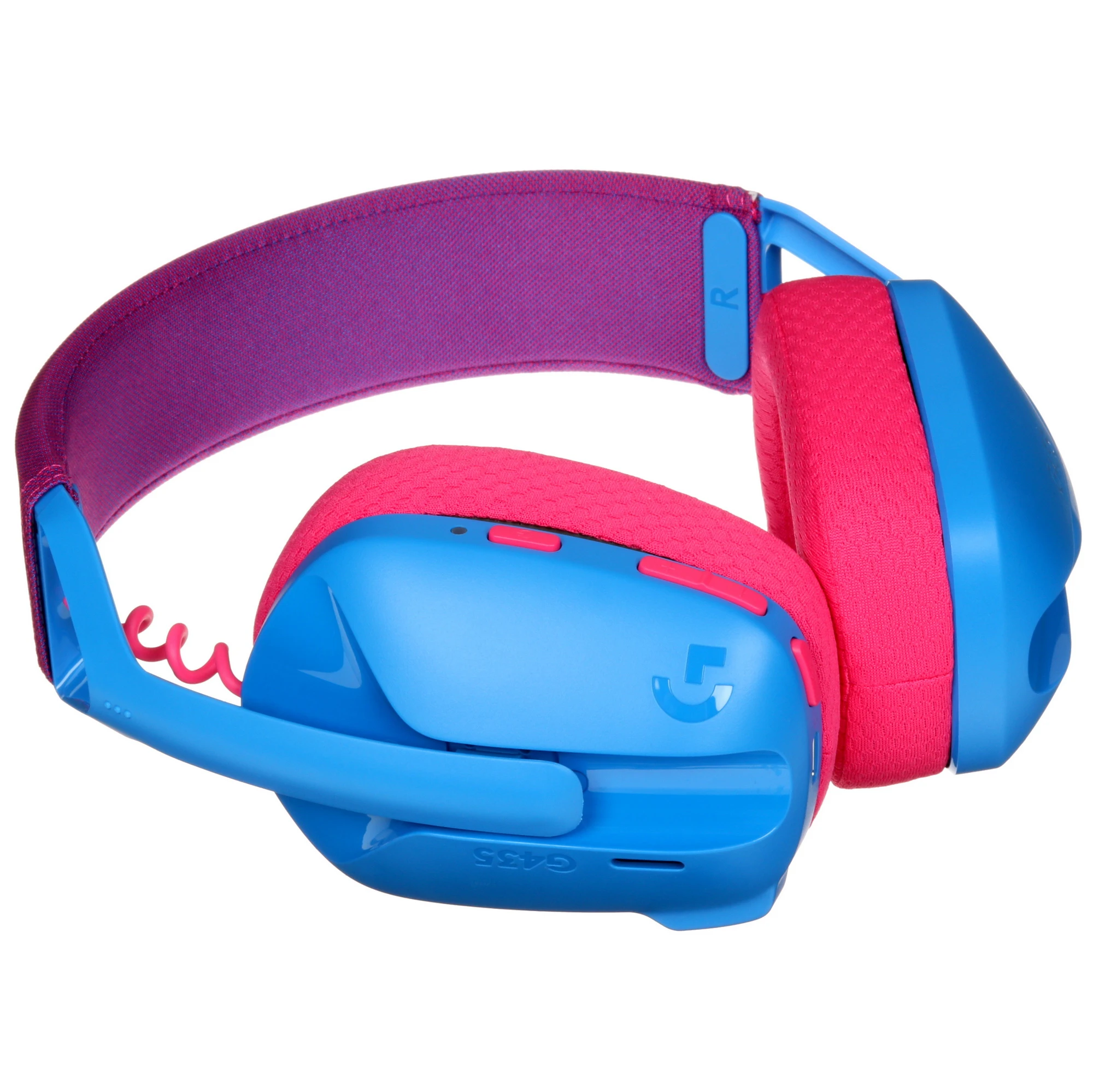 Гарнитура беспроводная Logitech G435 LIGHTSPEED Blue & Raspberry (981-001062); игровая; Bluetooth/2.4 Ггц; оголовье; 20 - 20 000 Гц; 45 Ом; встроенный