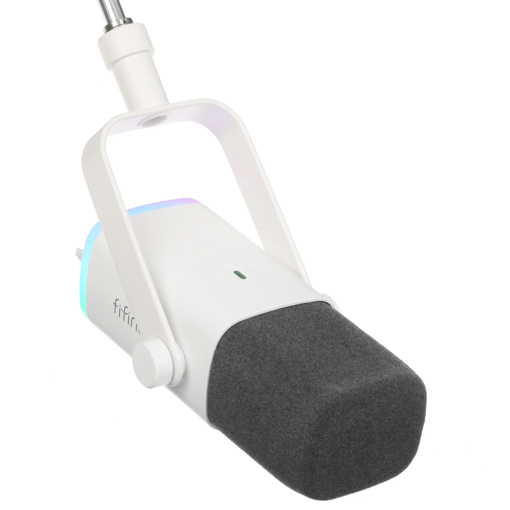 Микрофон Fifine AMPLIGAME AM8T White***; динамический; кардиоидный; 50 - 16 000 Гц; стойка-пантограф со струбциной; 2,1 м; USB/XLR; белый