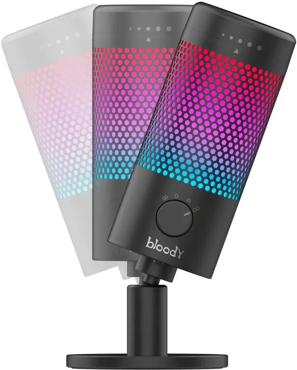 Микрофон A4Tech GM50 PRO (GM50 PRO BLACK***); конденсаторный; всенаправленный; ; подставка; 2,5 м; Type-C; чёрный