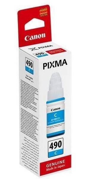 Чернила для Canon (OC-GI-490C***); голубой (cyan); Canon Pixma G14XX/G24XX/G34XX/44XX