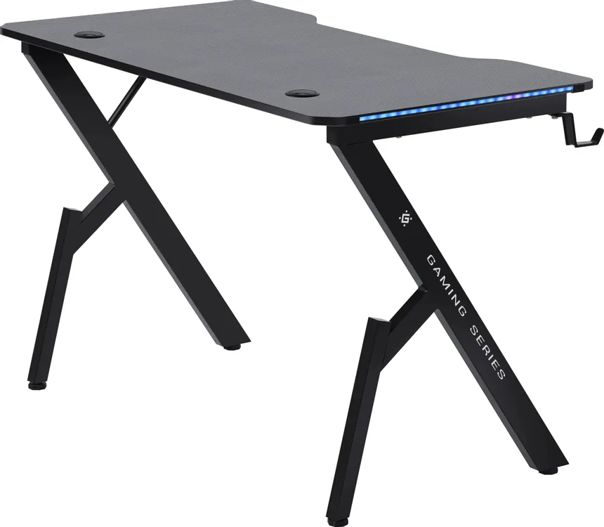 Стол игровой Defender Ino (64074); 110х60х73 см; RGB; чёрный