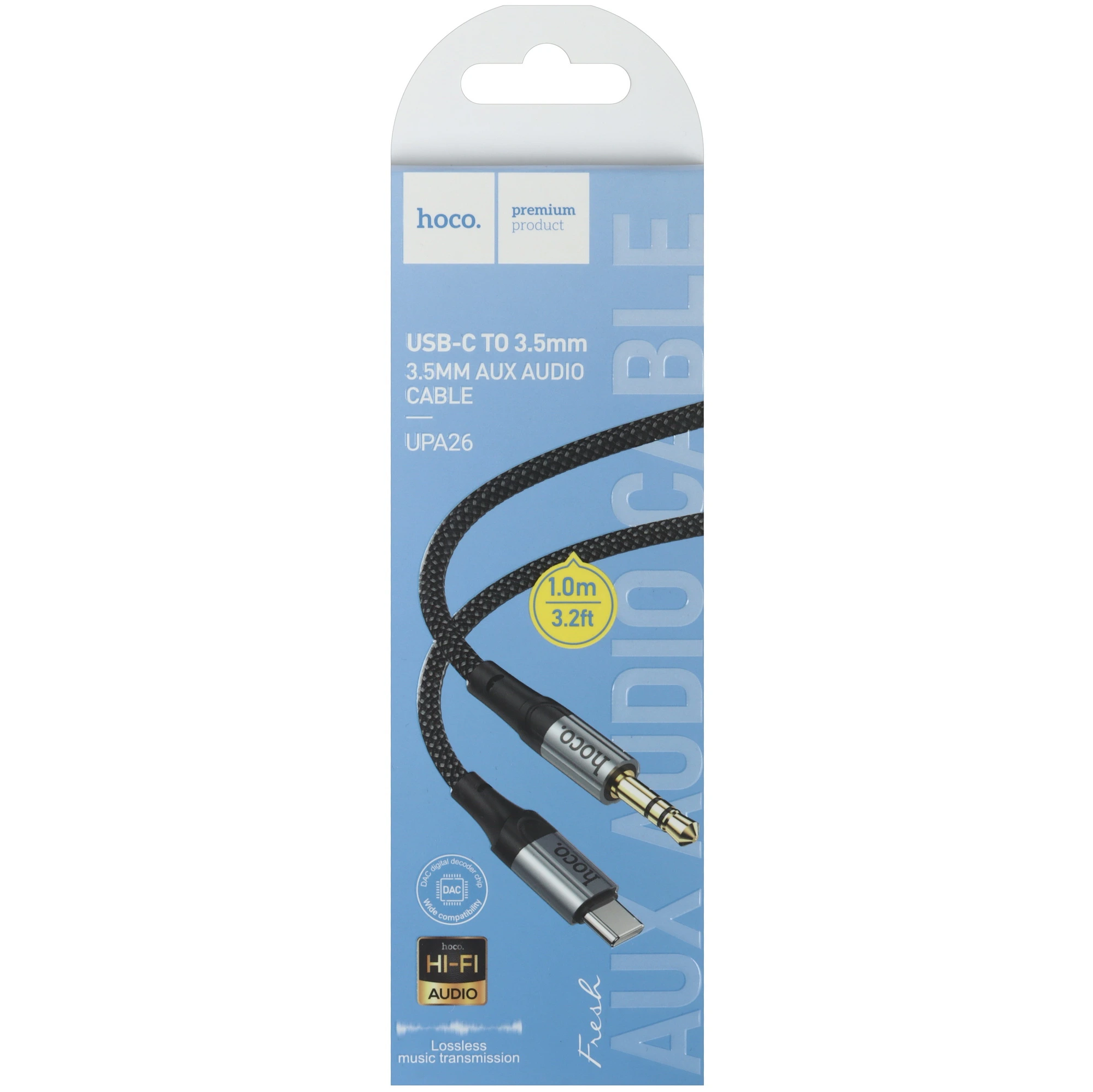 Переходник Hoco LS37; Type C; 3,5 мм (mini-jack); 0,15 м