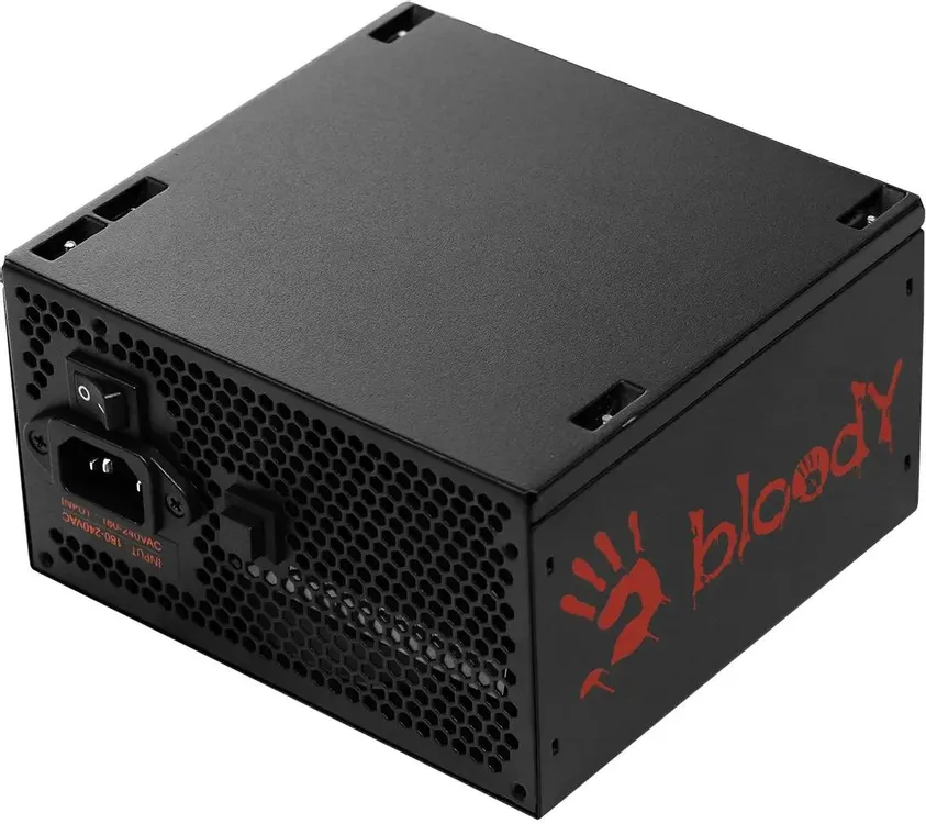 Блок питания 700 Вт Bloody BD-PS700W Black; ATX; 1x24 pin; 1x8(4+4) pin; 4x6+2 pin PCI-E; 6xSata; 2xMolex; 80+ White; 120 мм