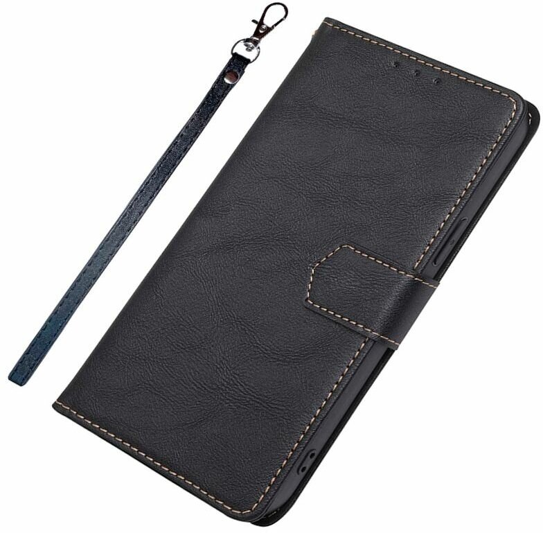 Чехол - книжка Fashion; для Xiaomi Redmi Note 12 Pro Plus; экокожа; черный