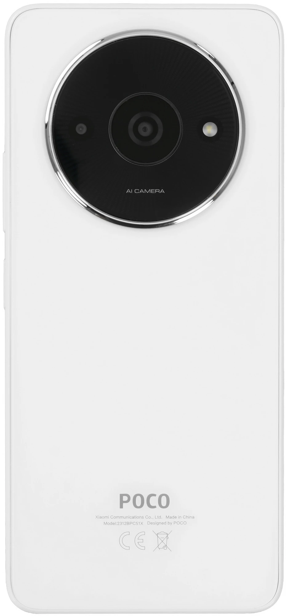 Смартфон POCO C61 4/128 Гб White; 6,71"; IPS 90Hz; MTHelio G36 Octa-Core, 2,2 ГГц; 8 Мп+0.8/5 Мп; Dual Sim; BT 5.4; Wi-Fi; GPS; Android 14