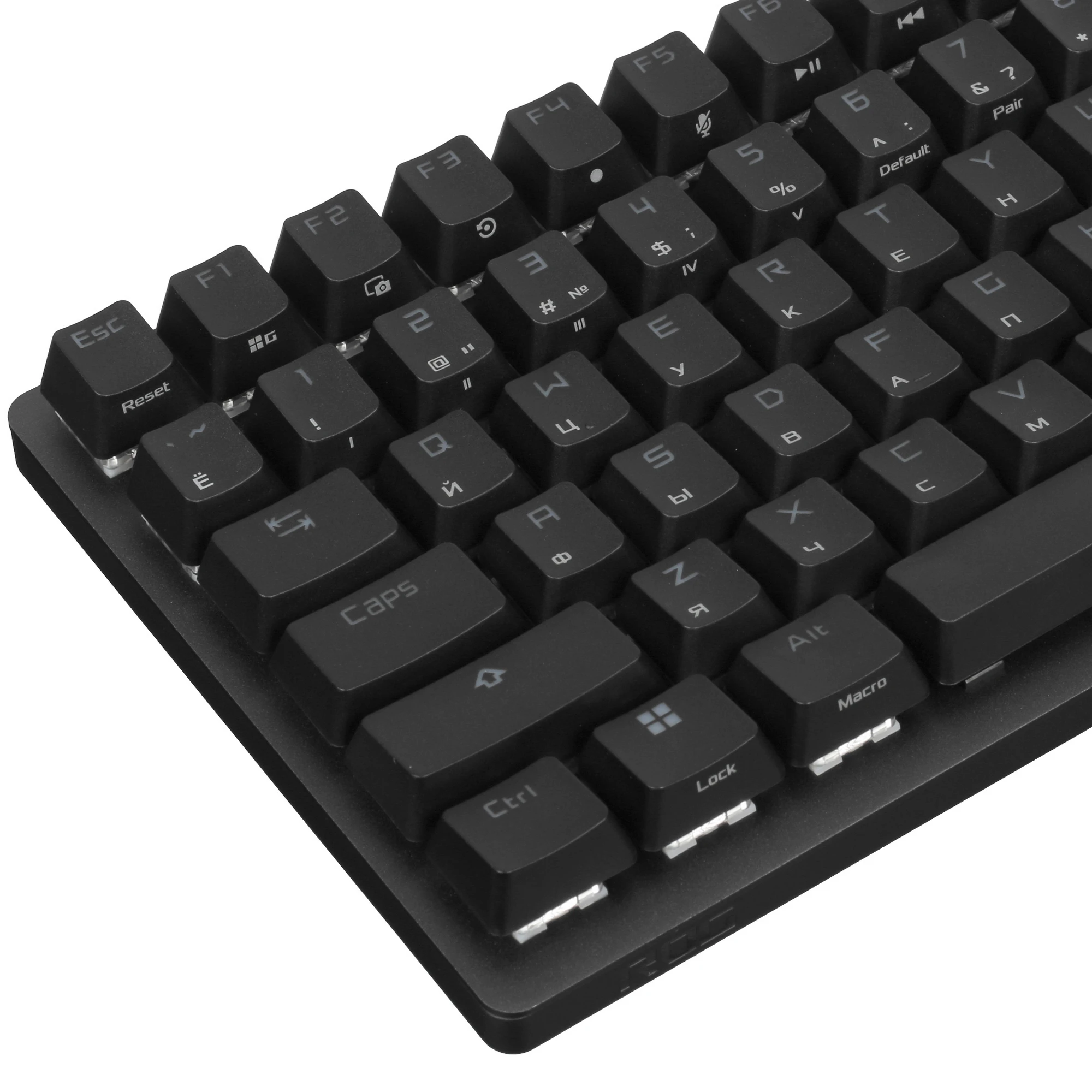 Клавиатура игровая Asus XA11 ROG Strix Scope II (90MP036A-BKRA20); USB механическая; 104 клавиши; 12 (+FN); RGB подсветка; ENG\RUS; черный