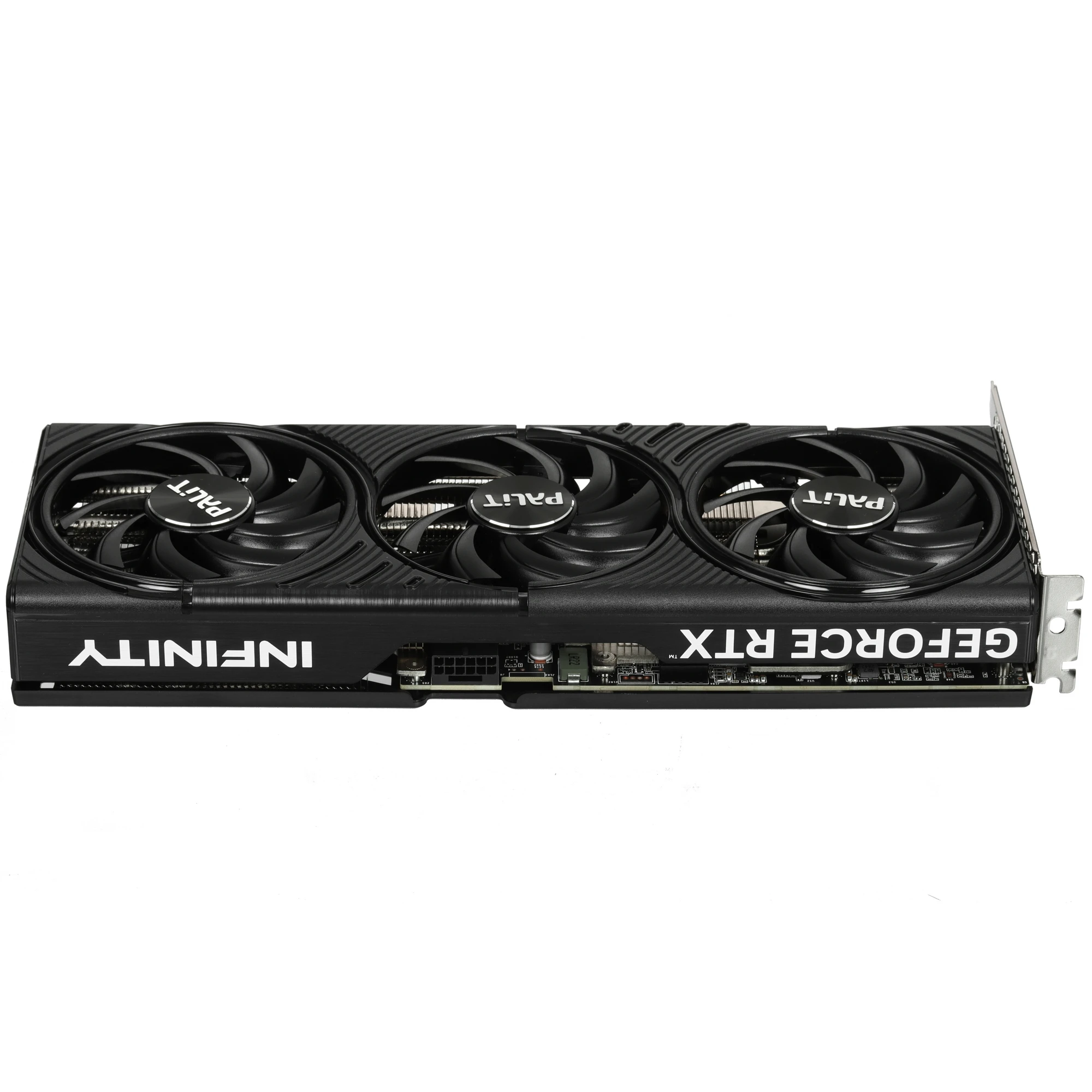 Видеокарта Nvidia GeForce RTX 5070 12 ГБ GDDR7 Palit Infinity 3 OC (NE75070S19K9-GB2050S); 2325-2542 MГц; 28 ГГц; 192 бит;  1xHDMI; 3xDP; 2-slot