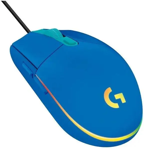 Мышь игровая Logitech G102 LIGHTSYNC Blue (910-005810***); USB; оптический; 200 - 8000 dpi; 6 кнопок; колесо-кнопка; LED подсветка