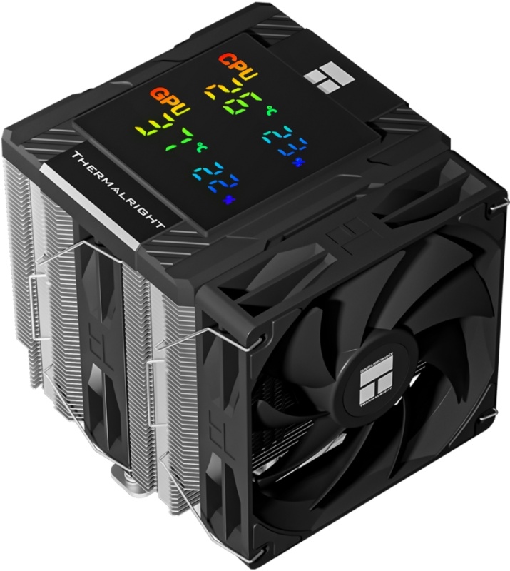 Кулер для процессора 120 мм Thermalright Peerless Assassin 120 Digital Black (TRPA120DB), 2x120 мм, 4 pin, USB, 1850 об/мин, черный, 245 Вт, 25.6 дБ