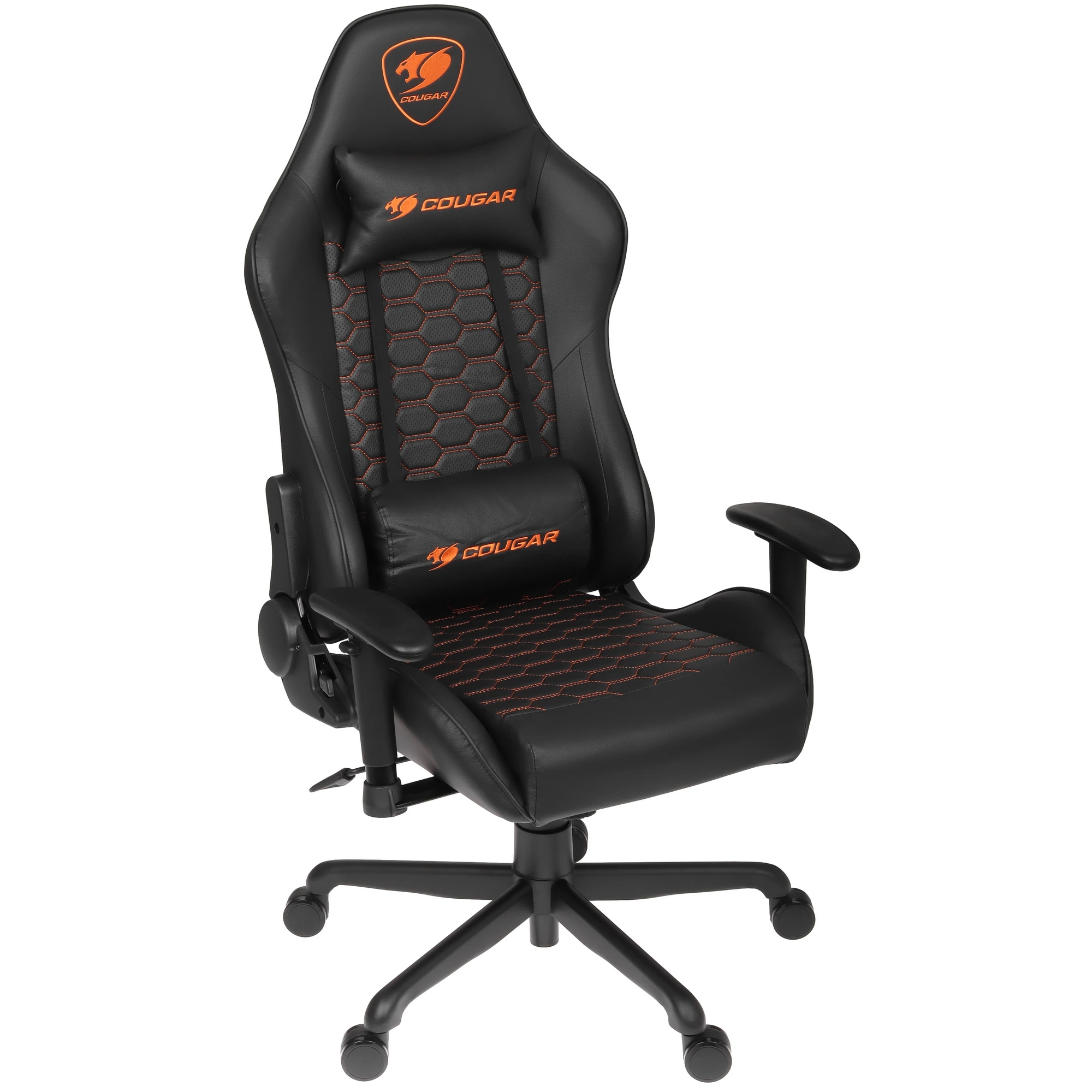 Кресло для геймеров Cougar OUTRIDER Black (CGR-OUTRIDER-B); иск. кожа; регулировка подлокотников 2D; чёрный; 80 мм (класс 4); нагрузка до 120 кг
