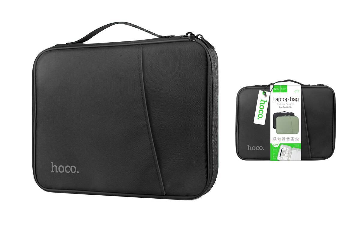 Сумка для ноутбука Сумка-органайзер 12,9" Hoco GT2; синтетическая ткань 1680D film + 150DPU + 5t pearl; водонепроницаемая; черный; 260 г