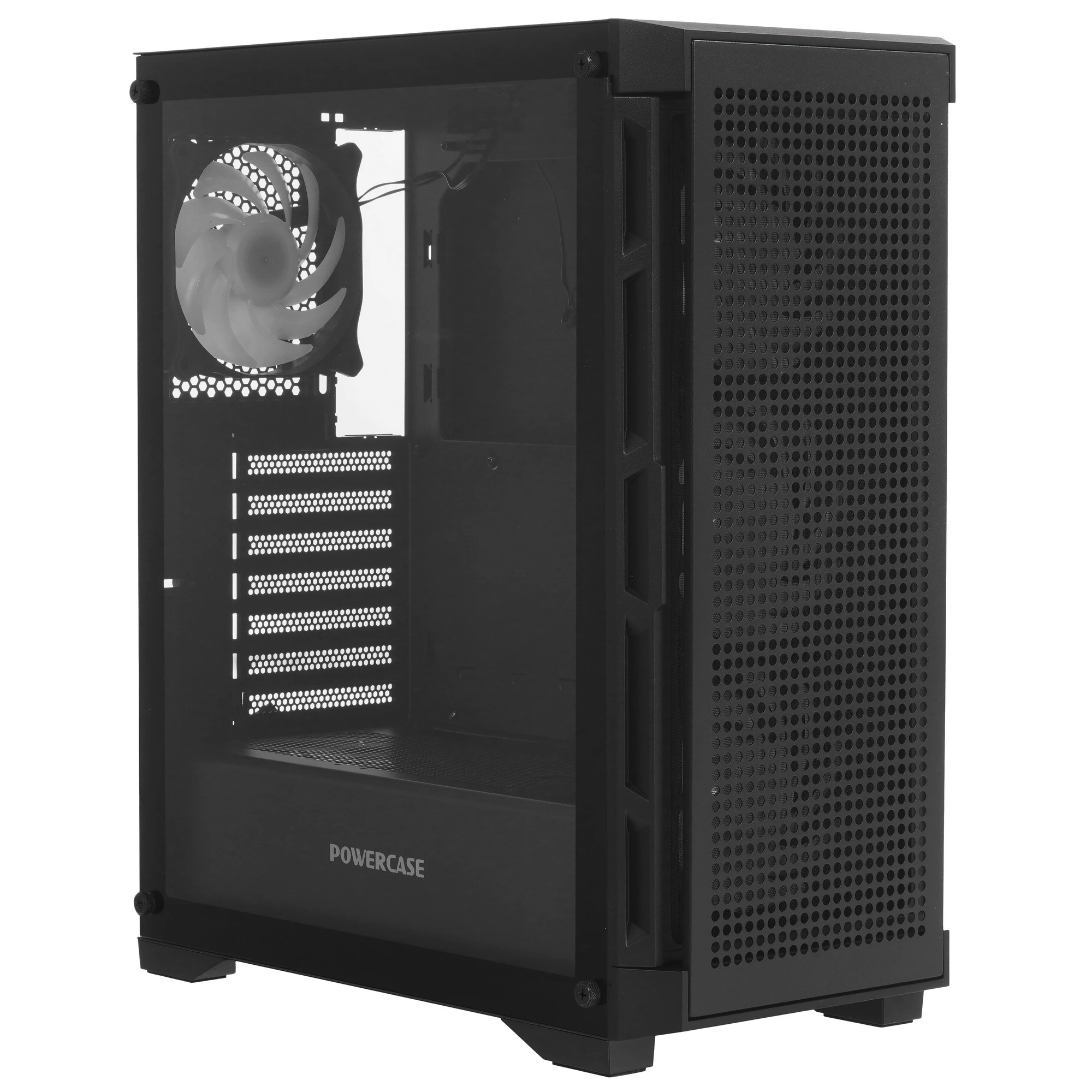 Корпус Powercase Ultimate (CUB-A4***); ATX; Midi-Tower; без БП; сталь; 2x3.5" int.; 4 x 120 мм; 1 x USB 3.0/2 x USB 2.0/Mic/Aud; чёрный