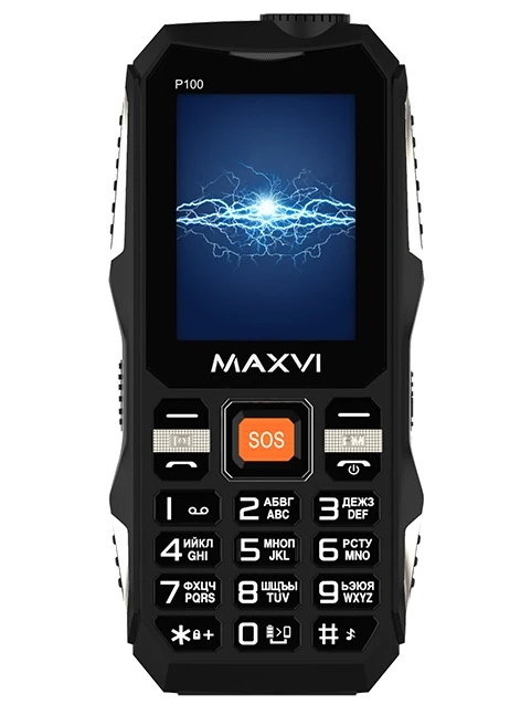 Мобильный телефон Maxvi P100 черный; 2.4"; TFT; 240x320; нет камеры; 32 Мб/32 Мб; 5 500 мА/ч