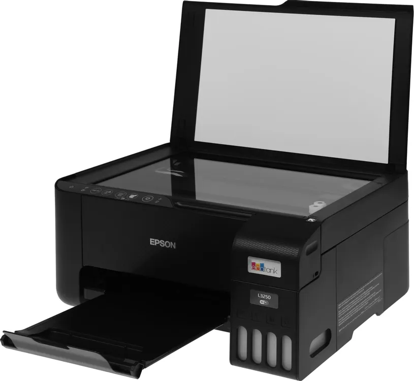 МФУ струйное Epson L3250 (C11CJ67412); цветная; A4; 5760 x 1440 dpi; 33 ч/б, ст/мин; 15 цвет., ст/мин; USB, Wi-Fi; чёрный