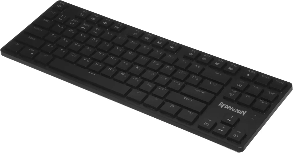 Клавиатура игровая Redragon ANUBIS (70505***); USB + (BT/2.4 Ггц); механическая; 87 клавиш; 12 (+FN); подсветка; LED подсветка; встроенный акку