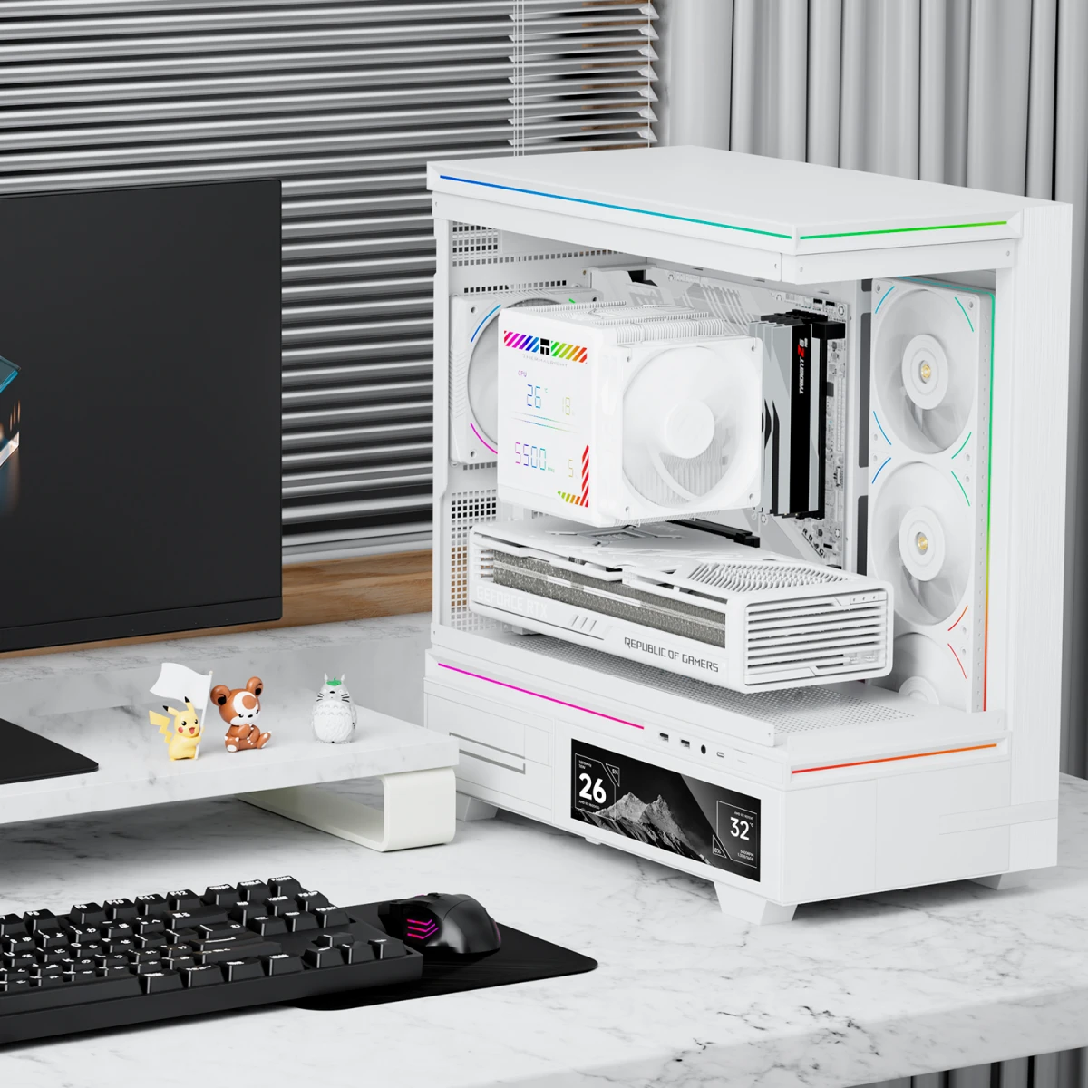 Кулер для процессора 140 мм Thermalright Peerless Assassin 140 Digital White (PA140-DG-WH), 1x140 мм, 1х120 мм, 4 pin, USB, 600-1850 об/мин, белый