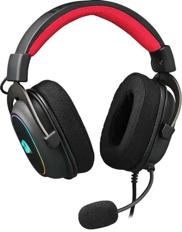 Гарнитура игровая Redragon ZEUS X (70550***); оголовье (headband); 20 - 20 000 Гц; 64 Ом; 2 м; микрофон; регулятор громкости; USB; подсветка RGB; вирт
