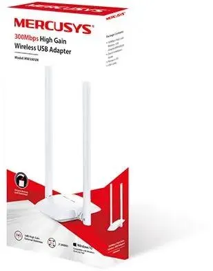 Сетевая карта WiFi Mercusys MW300UH***; 300 Мбит/с; 2 x 5 dBi; USB