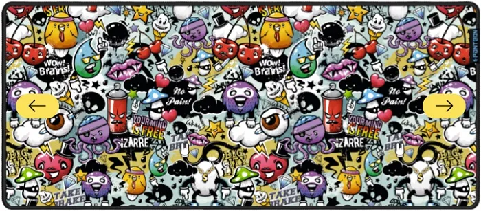 Коврик для мыши Jet.A PANTEON GRAFFITI II (GP-305SL***); ткань + резиновая основа; 800 х 350 х 3 мм; игровая поверхность; рисунок