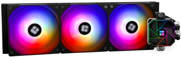Система жидкостного охлаждения 360 мм Thermalright AQUA ELITE 360 V3 ARGB Black (A-ELITE-BL-360-ARGB-V3); активная; 3x120 мм; 1500 об/мин; 25.6 дБ