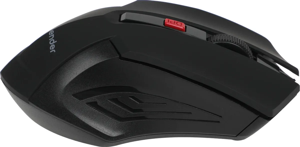 Мышь беспроводная Defender Accura MM-275 Black+Red (52276); 2.4 ГГц; USB; оптический; 800/1200/1600 dpi; 6 кнопок; колесо прокрутки; 1хАА; чёрный+крас