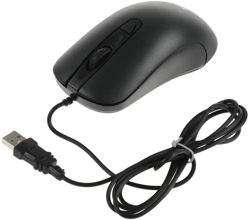 Мышь проводная Defender Classic MB-230 (52231***); USB; оптический; 1000 dpi; 2 кнопки; колесо-кнопка; чёрный