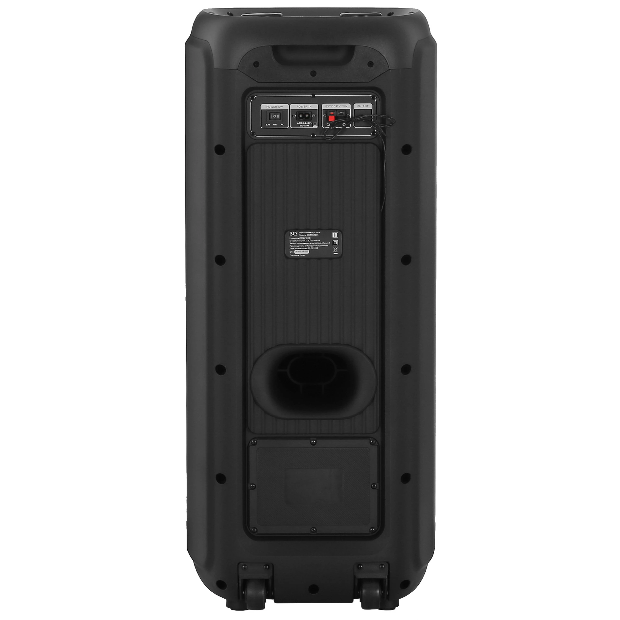 Акустическая система портативная BQ PBS3005 Black; 100 Вт; FM тюнер; microSD, USB; BT 5.0; микрофон